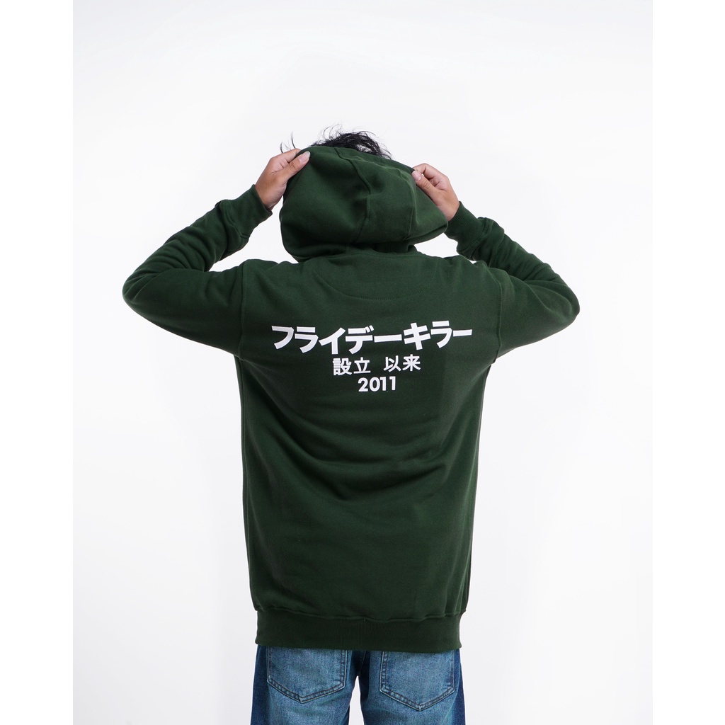 JAKET HOODIE FRIDAY KILLER | KIRA GREEN HOODIE