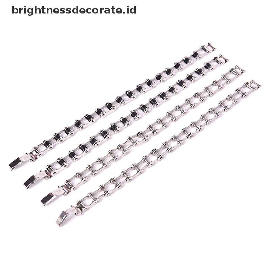 [Birth] Fashion Pria Stainless Steel Motor Sepeda Rantai Gelang Bangle Perhiasan Hadiah [ID]