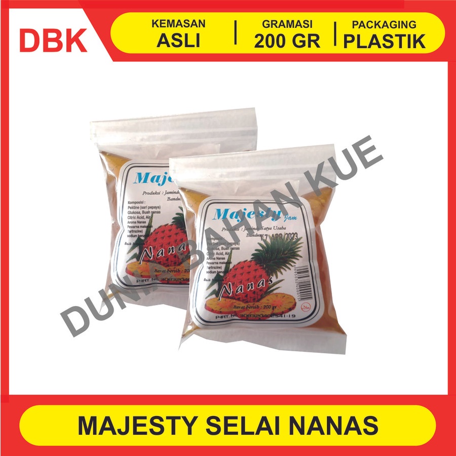 

MAJESTY SELAI NANAS 200 GR / SELAI ISIAN NASTAR