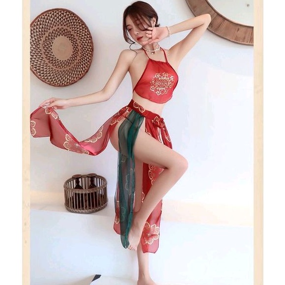 Kostum Penari Bikini Gstring China Shanghai Dancer Vintage Costume Cosplay