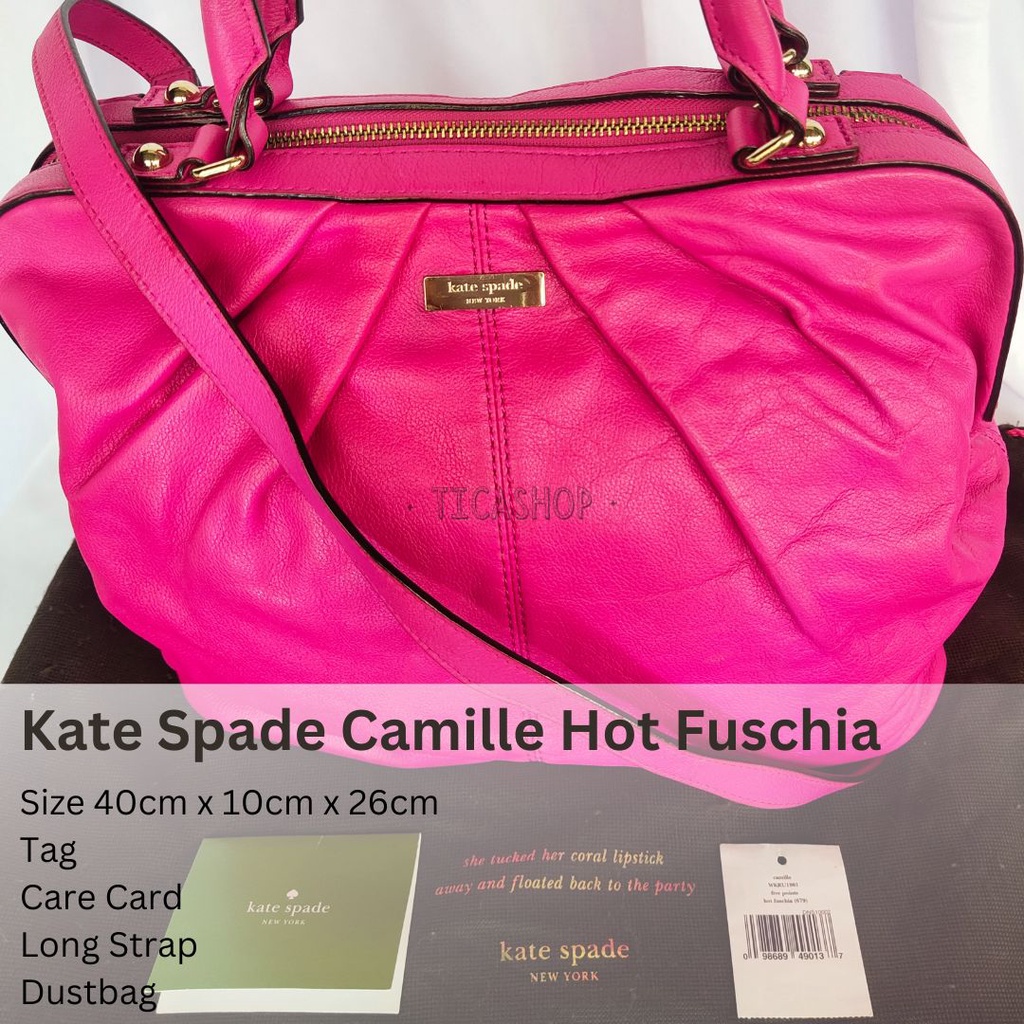 Preloved Tas Kate Spade Camille Hot Fuschia