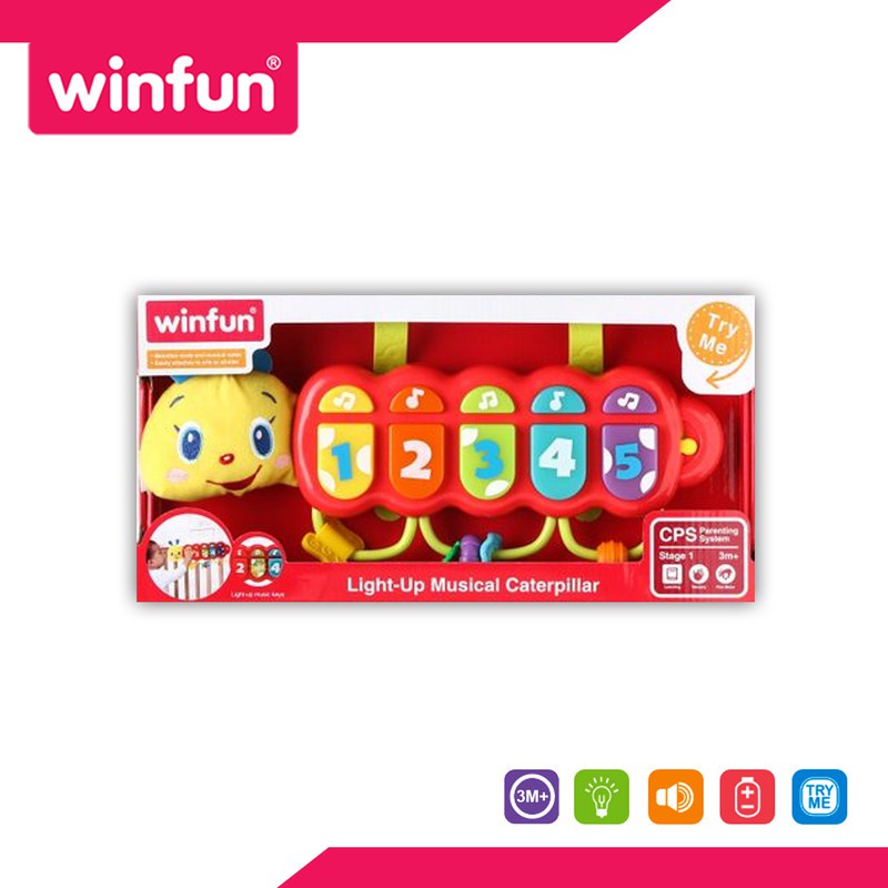 WINFUN LIGHT UP MUSICAL CATERPILLAR 0215 - NL / W000215