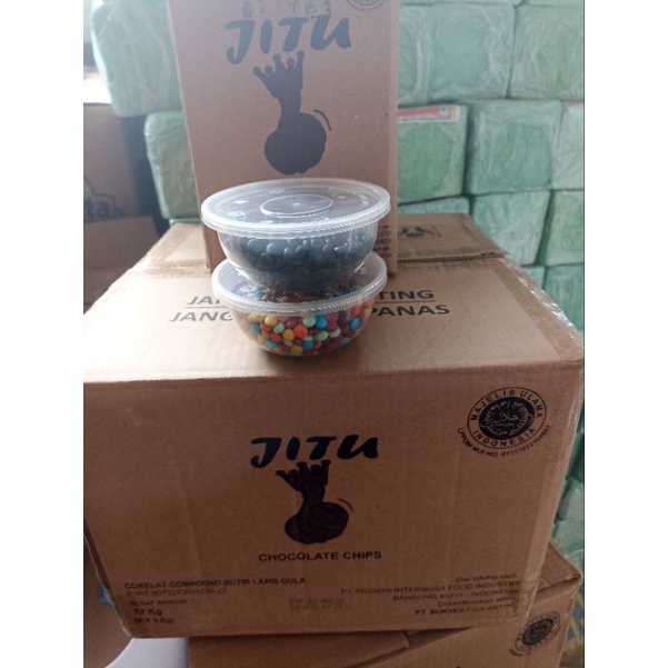 

choco chips rainbow/coklat manis wangi 100 gr merk jitu
