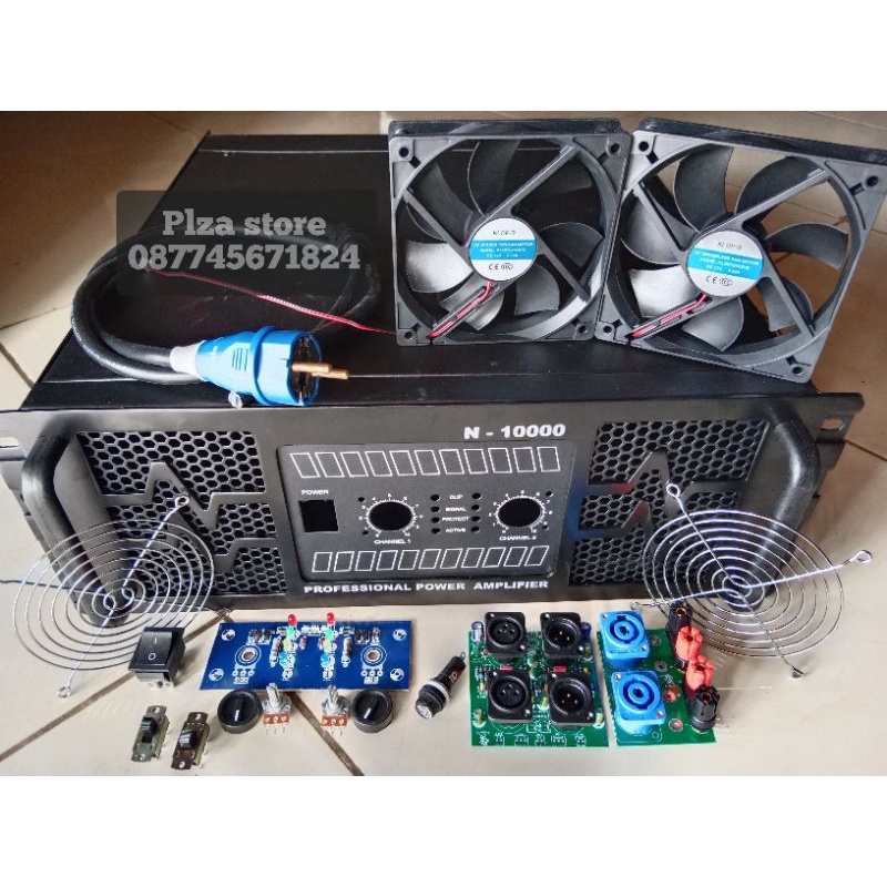 Bok power amplifier N10000 4U Bahan besi tebal/Box power tipe N10000 4U tinggi 16cm bahan plat tebal
