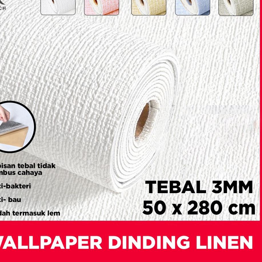 Depan1 Wallpaper Linen Roll | Wallpaper Dinding | Dekorasi Kamar | Sticker dinding