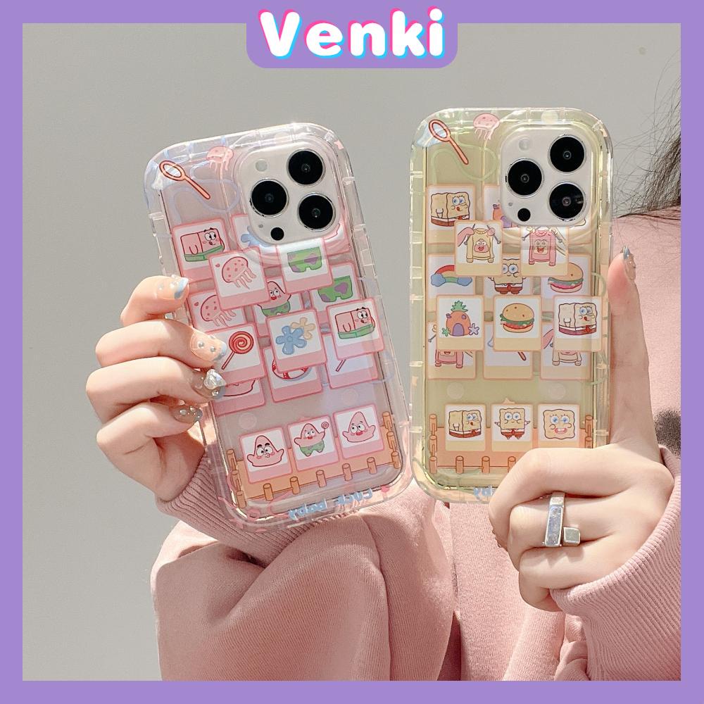 Case For iPhone 14 Pro Max TPU Soft Jelly Airbag Clear Pink Yellow Case Cute Cartoon Camera Protection Shockproof For iPhone 14 13 12 11 Plus Pro Max 7 Plus X XR