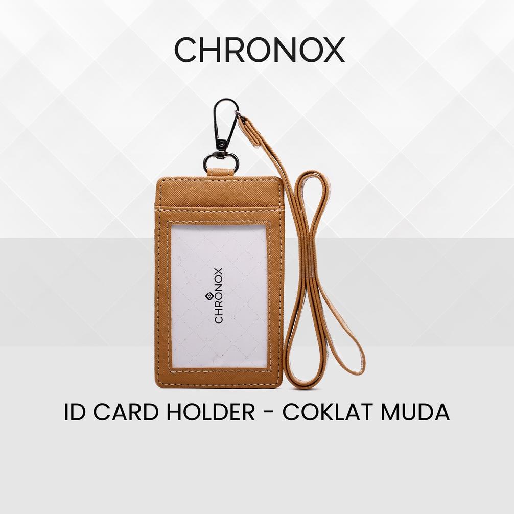 

Terjangkau - Chronox Lanyard ID Card Holder SAFFIANO Fiber Pria Wanita (Gantungan Kartu) ~