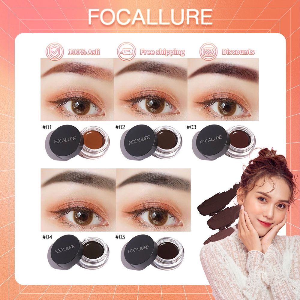 FOCALLURE Eyebrow Cream Gel waterproof Pensil Alis-kosmetik Mata Untuk Wajah FA23