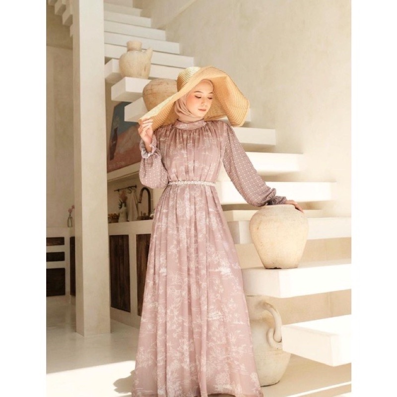 Tudejul Bloom Dress / Vanilla Hijab / Vanilla Hijab Dress / Gamis Vanilla Hijab / Dress Lebaran / Dr