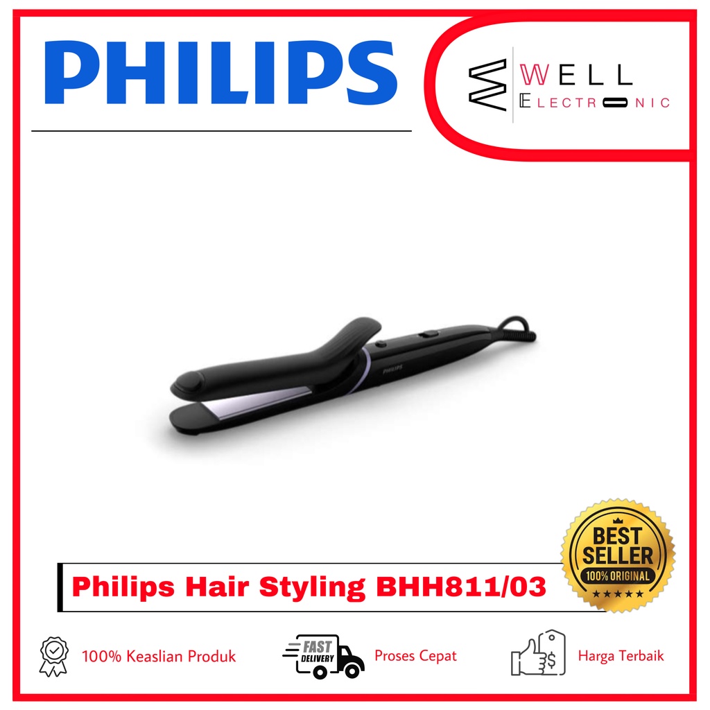 Philips Multisyler BHH811/00 Curling &amp; Straightener BHH 811 Bhh811 - Pelurus dan Pengeriting Rambut