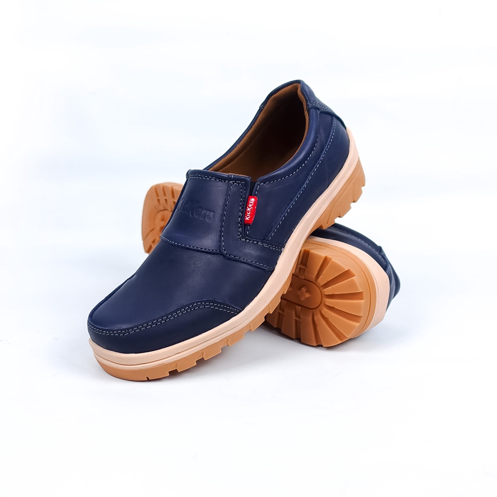 Sepatu Slip On Pria Dewasa Kulit Asli Model Casual HIRIO TAN