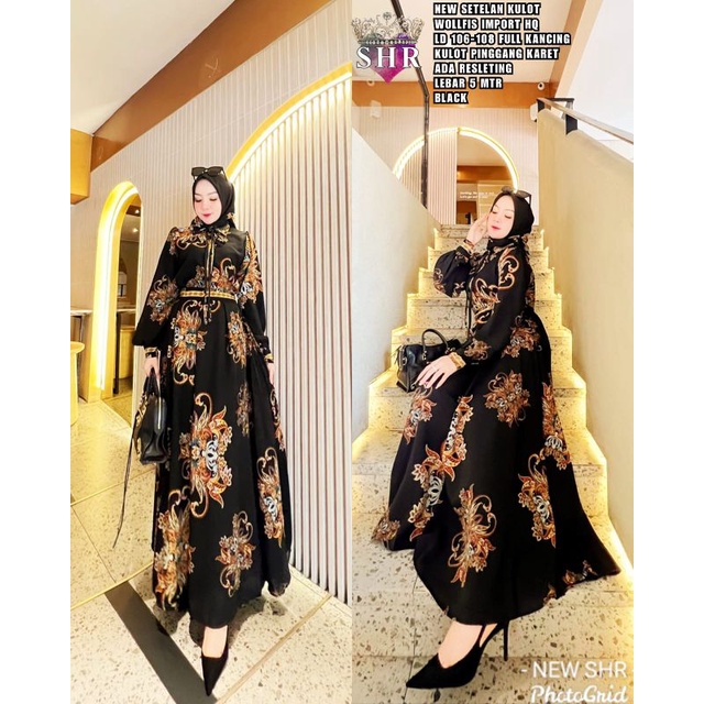 READY  COD  NEW SHR ORI 100% SETELAN CELANA ONE SET KULOT wollfis premium syahira