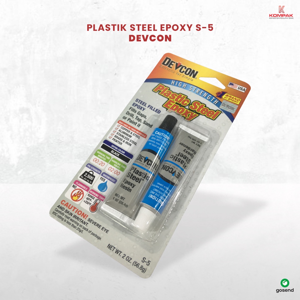 Devcon S-5 Plastic Steel Epoxy - Lem Besi Plastik Epoxy