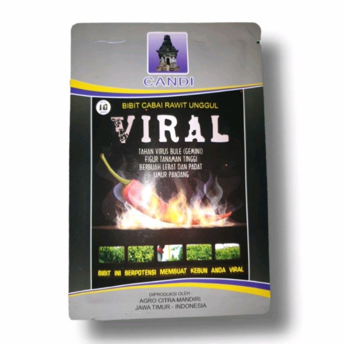 Best Seller Benih Cabe Viral Cabe Rawit Merah Merunduk Kemasan 10Gr Original Pabri