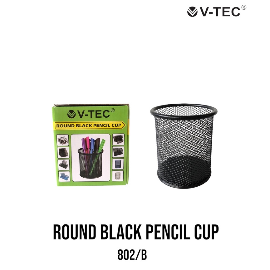 

Tempat Pensil Pulpen Pen stand V-TEC-802 Pencil Cup Bulat Warna Desk Set Round Organizer Satuan