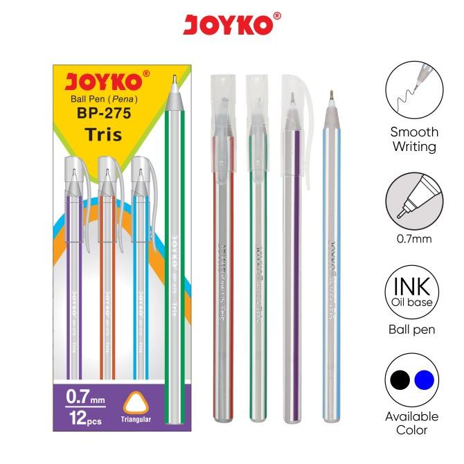 

Ball Pen / Pulpen / Pena Joyko BP-275 / Tris / 1 BOX 12 PCS / 0.7 mm