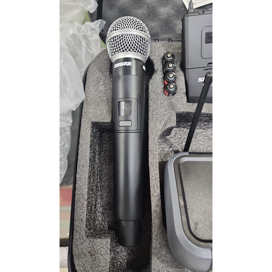 microphone mic shure wireless PGX 242 mic pegang dan clip on + headset