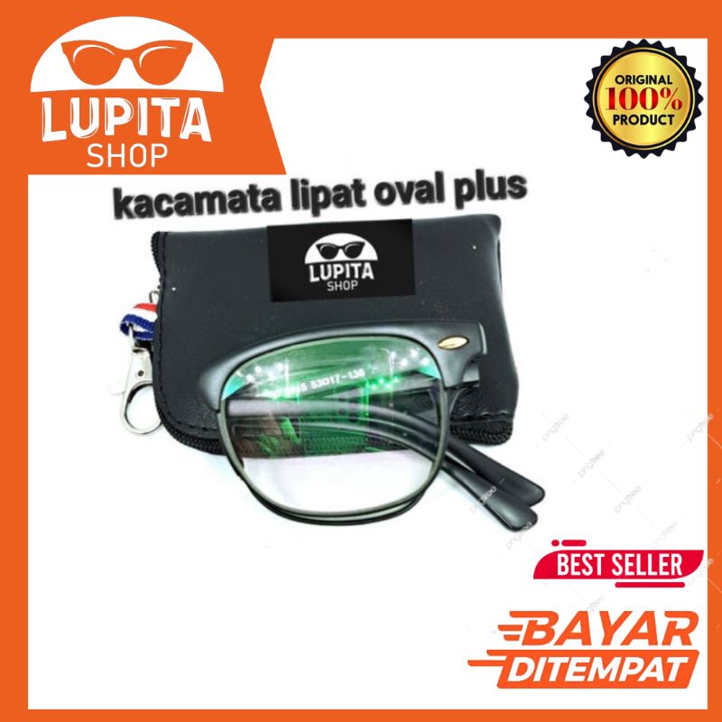 KACAMATA BACA PLUS LIPAT OVAL +1.00 sd +3.00 ANTI RADIASI