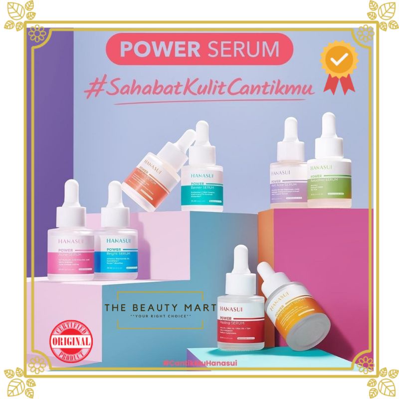 HANASUI Power Serum | Peeling Serum | Barrier Serum | Bright Serum | Bright Expert Serum | Acne Serum | Minipore Serum | Bakuchiol Serum | Post Acne Serum