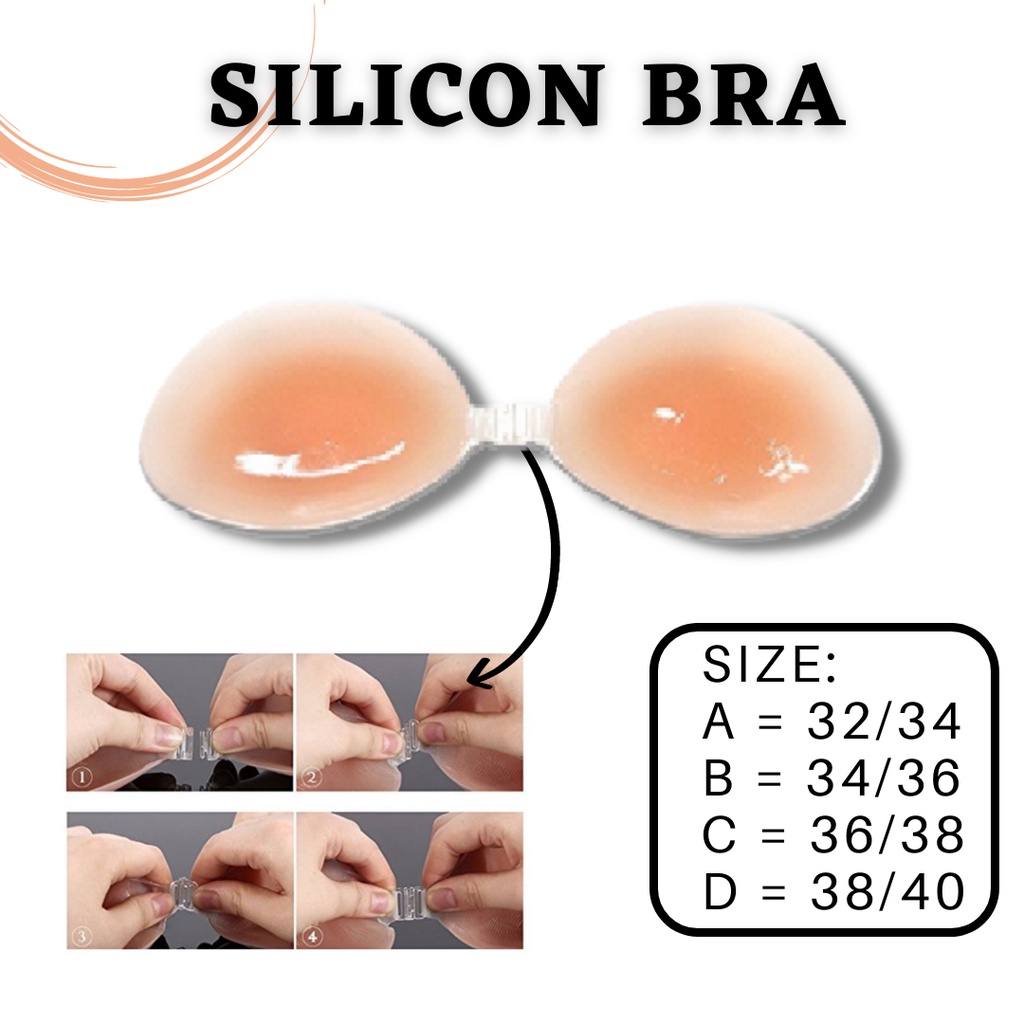 SILICON BRA / BRA PARTY/ FREE BRA WARNA NUDE/KULIT (BRA SILICON) FSW-10