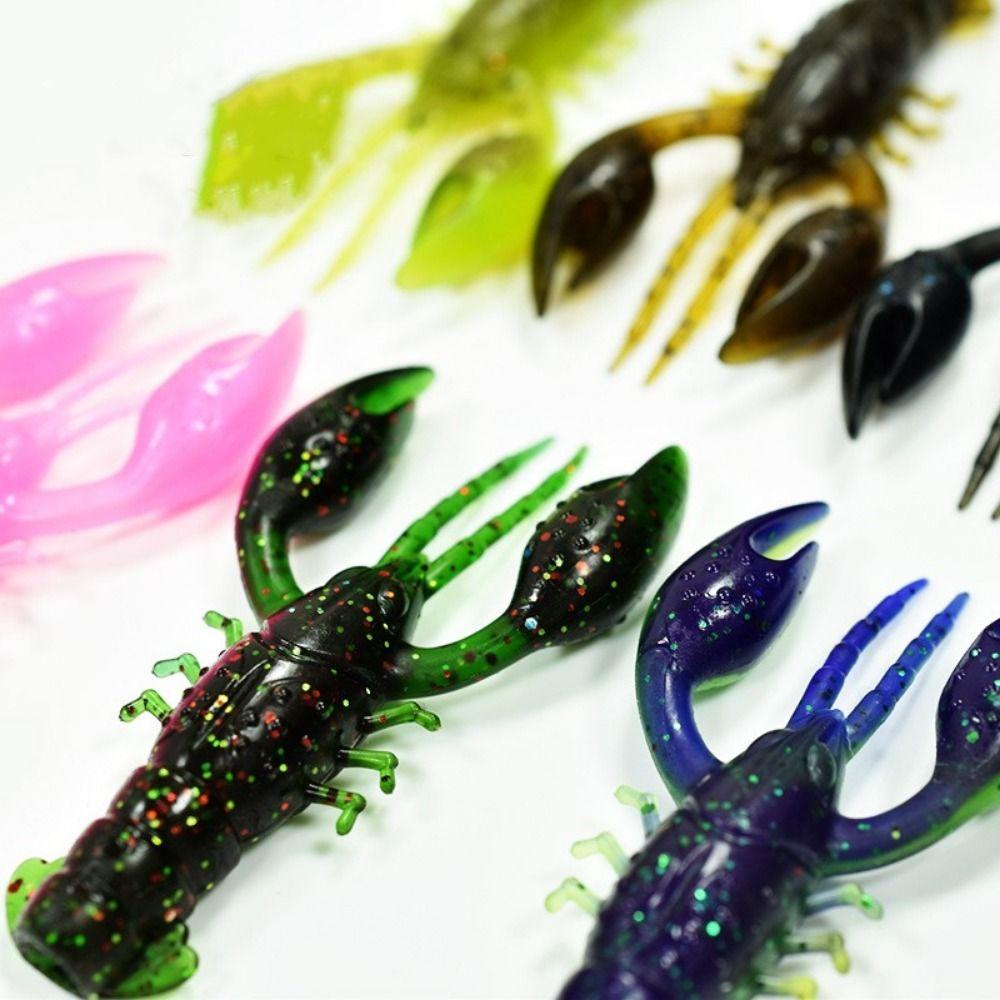 Top 50mm/65mm Umpan Ikan Udang Bass Swimbait Mengambang Silicone Baits