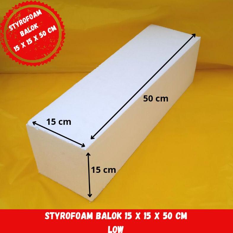[KODE PRODUK 0Z9S050100] styrofoam balok 15 x 15 x 50 cm / sterofoam batangan