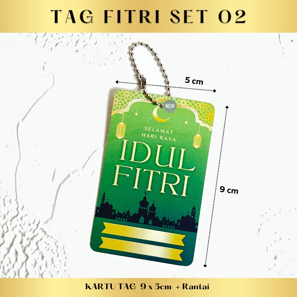 TAG IDUL FITRI EID MUBARAK 2023 9 x 5 cm ecer satuan hampers