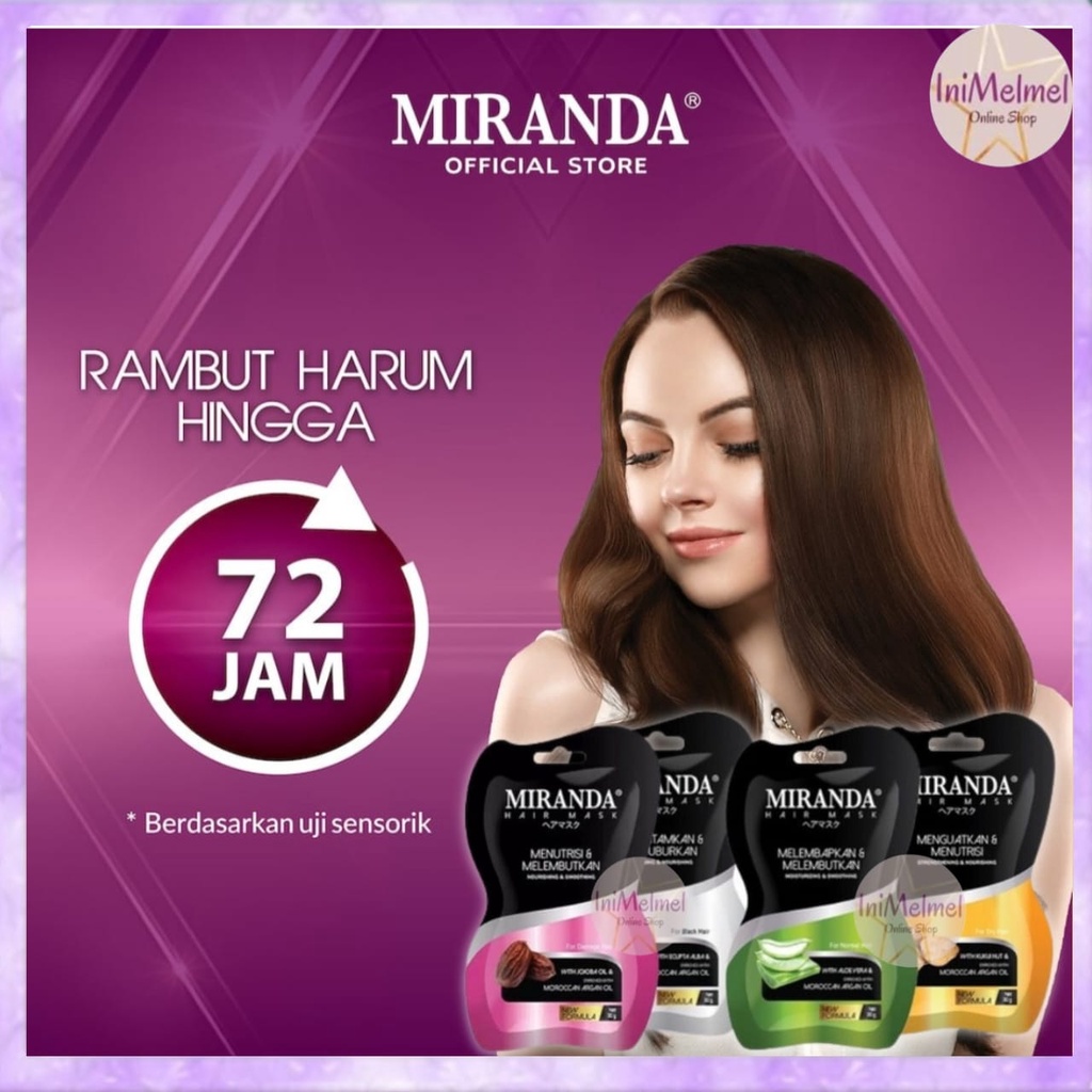 Jual Miranda Hair Mask Masker Rambut Sachet 30 Gr Shopee Indonesia 