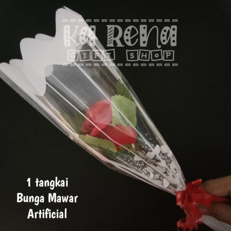 BUNGA MAWAR ARTIFICIAL 1 TANGKAI