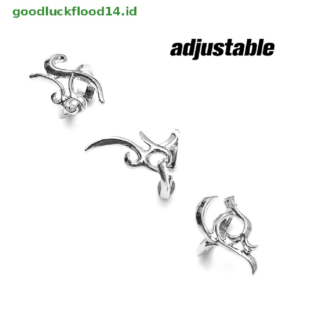 [GOOGFOUR] 3pcs/set Pembukaan Cincin Kuku Pelindung Set Punk Tidak Teratur Dekorasi Pesta [TOP]