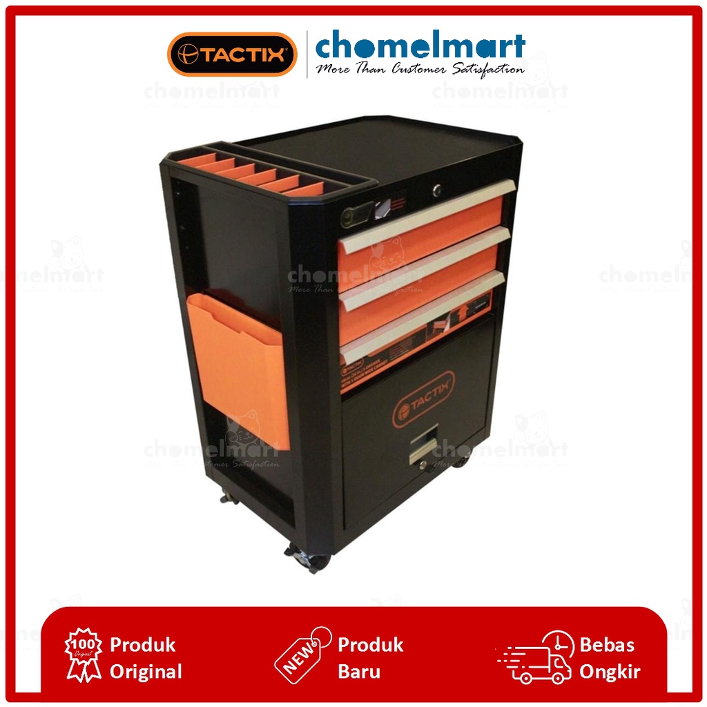 Tactix Troli Kabinet Perkakas 3 Laci 1 Pintu