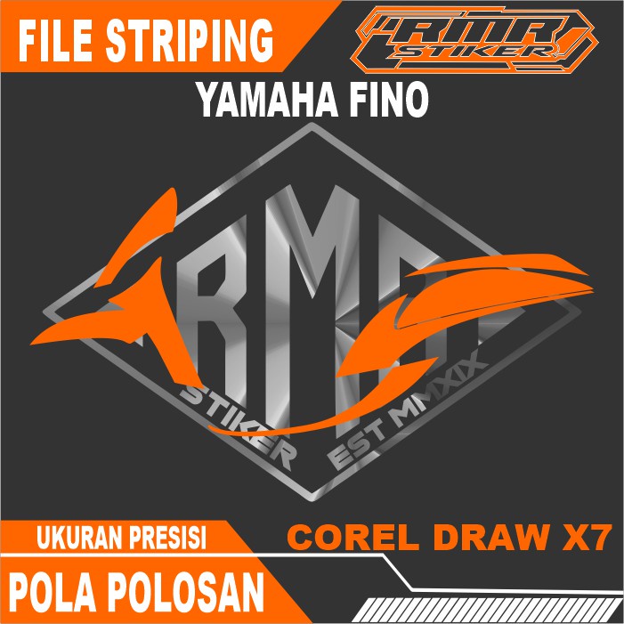 Pola File / Mentahan Striping Yamaha Fino