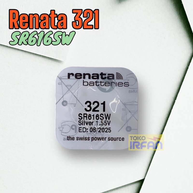 Baterai Renata 321 SR616SW Original Batrai Jam Tangan