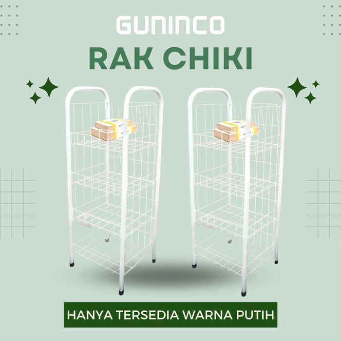 RAK CHIKI 4 SUSUN DISPLAY SNACK PAJANGAN TOKO KERANJANG SERBAGUNA