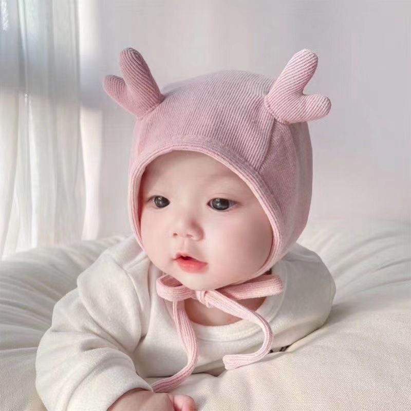 TOPI KUPLUK BAYI BAHAN COTTON KATUN PREMIUM TELINGA TANDUK RUSA FASHION TOPI ANAK CNA