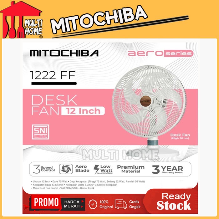 MITOCHIBA Kipas Angin Meja/Lantai - Floor/Desk Fan - AeroSeries 1222FF