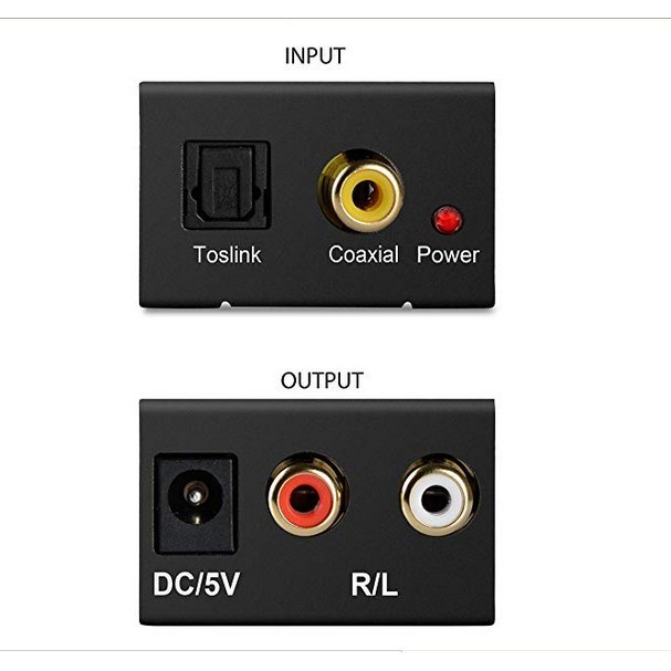 Audio Converter adapter Analog RCA to Digital Optical Coaxial