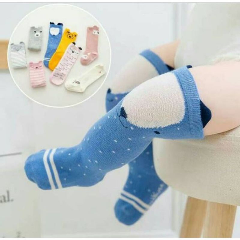 Kaos kaki panjang bayi karakter cute anti slip socks baby