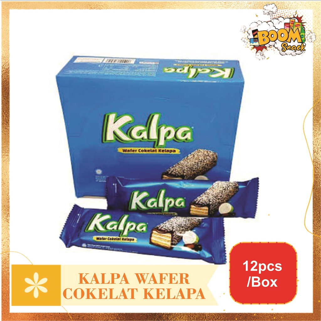 BOX - Kalpa Wafer Cokelat Kelapa 22gr isi 12pcs