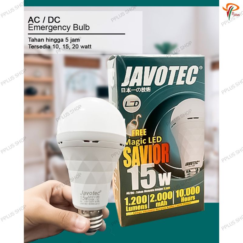 [ PPLUS ] Lampu Emergency  Magic JAVOTEC 10W 15W &amp; 20W Watt LED MAGIC JAVOTEC  10W 15W  &amp; 20W PUTIH / Emergency lamp / Lampu Cas untuk pasar malam / lampu Camping