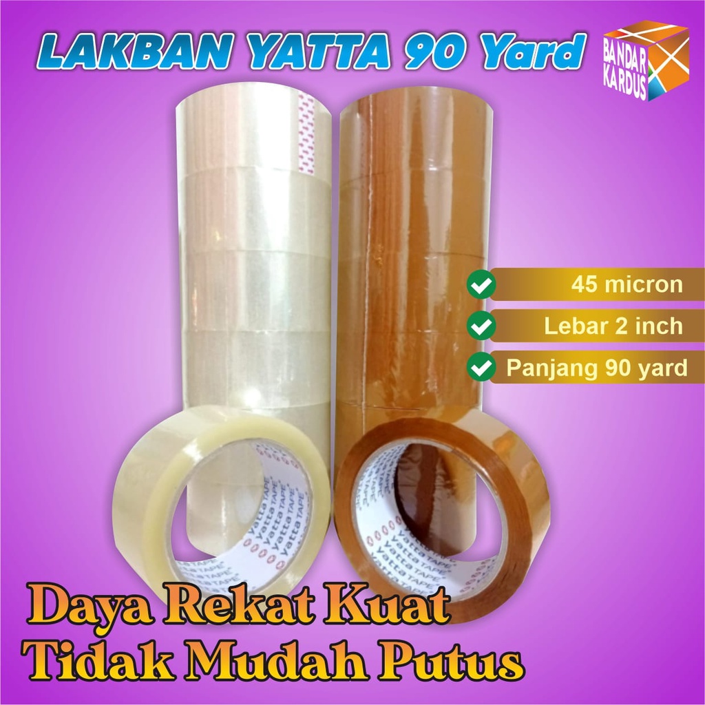 

Lakban Selotip Kardus Murah 48 MM 90 YARD Full Bening Coklat Setara Daimaru