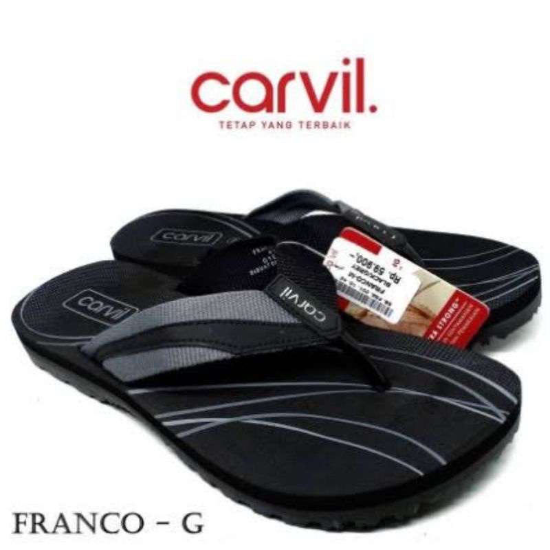 Sandal Pria Carvil Original Anti Air - Sendal Carvil Pria Original 