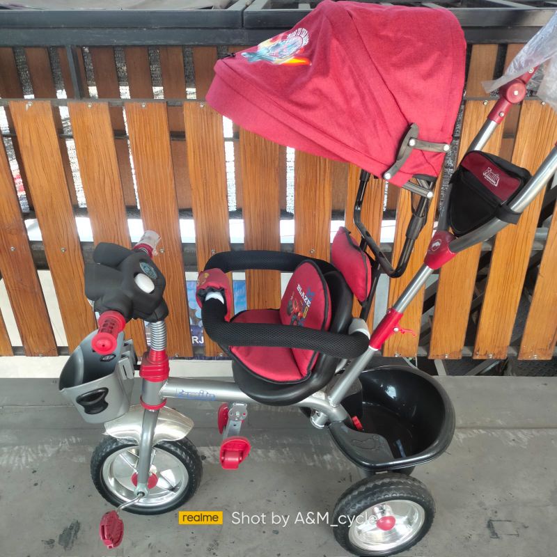 Sepeda roda tiga family 360h kereta dorong bayi stroller