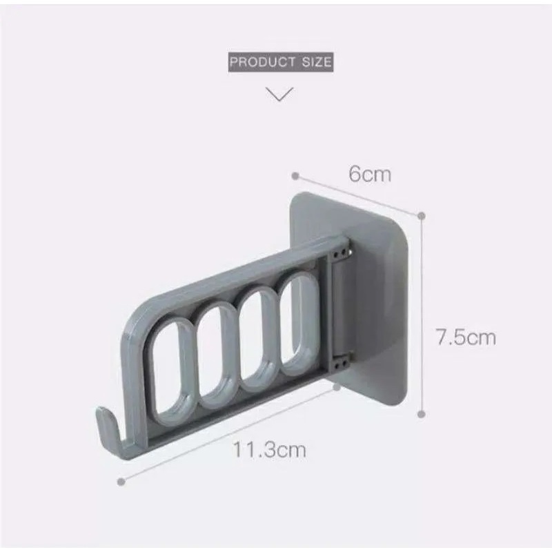 GANTUNGAN TEMPEL HOOK LIPAT STAND HANGER JEMURAN BAJU DINDING