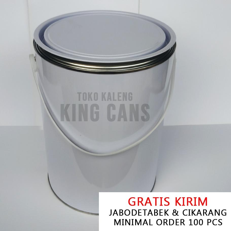 Depan Kaleng Cat | Kaleng Polos Putih Kapasitas 5 Liter