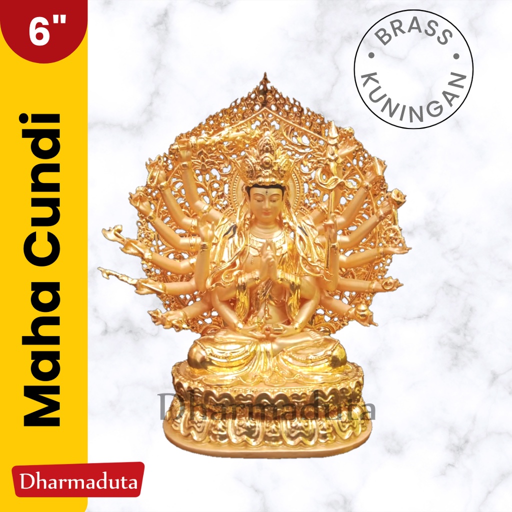 Maha Cundi Gold 6in - Patung Rupang Arca Buddha