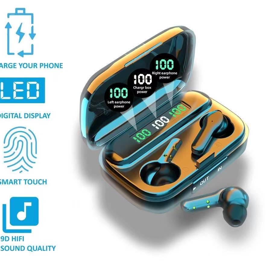 Depan1 【】Jovitech TWS Headset Earphone Bluetooth 5.1 TWS LED 3 Digital Display 9D HIFI T8