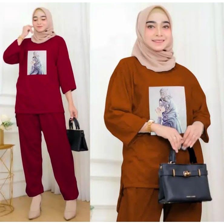 ONE SET OVERSIZE HIJAB QUEEN / SETELAN OVERSIZE HIJAB QUEEN