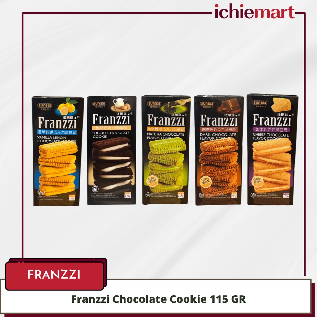 

Franzzi Chocolate Cookie Matcha / Cheese / Dark / Yogurt / Vanilla Lemon 115 GR