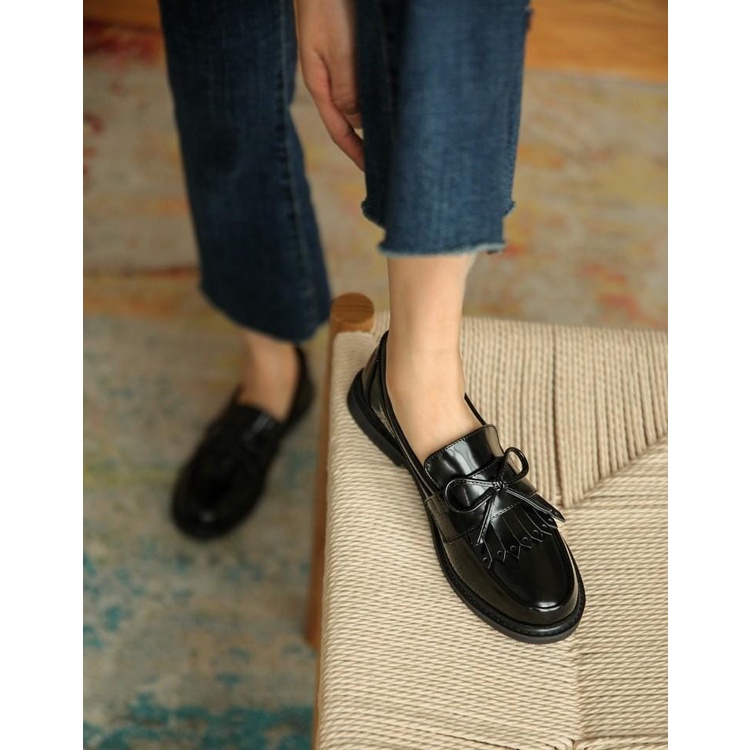 SEPATU LOAFERS WANITA MUSIM SEMI KULIT PREMIUM 036